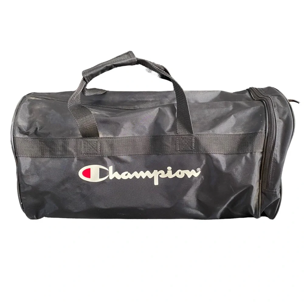 Champion Vintage Vancouver Grizzlies Duffle Bag NBA Basketball Travel 90s Black